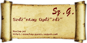 Szántay Győző névjegykártya
